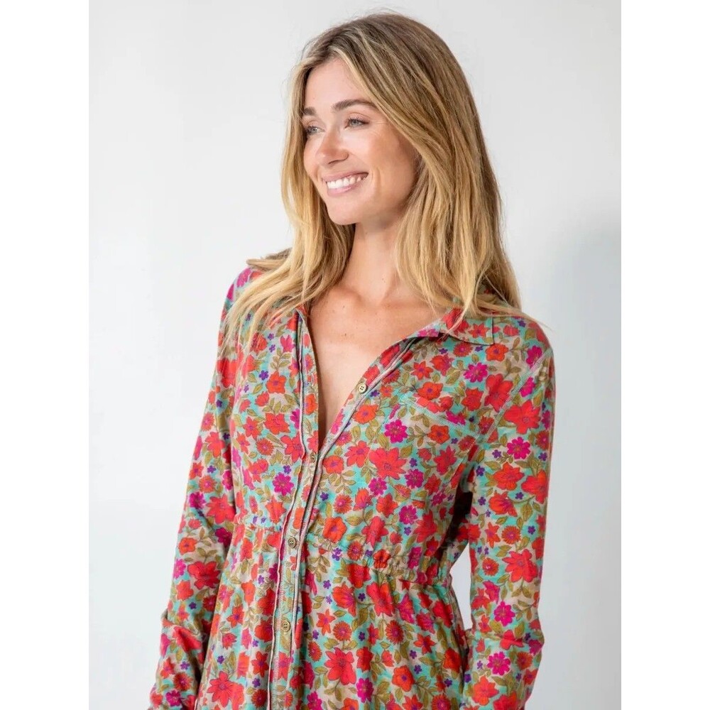 Natural Life Womens Christa Dress Size Knit Cotton Watercolor Neon Medium NWOT - Picture 8 of 8